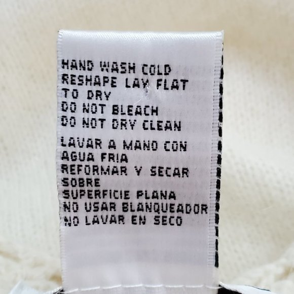 Vintage Spice of Life Cream Beaded Embroidered Lambs Wool Angora Sweater M - Picture 15 of 15